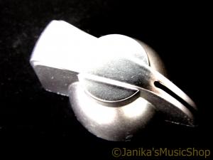 SILVER CHICKEN HEAD POTENTIOMETER OR ROTARY SWITCH KNOB